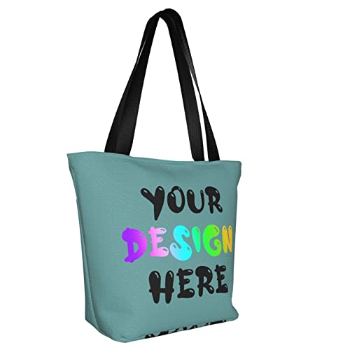 Custom Tote Bag Add Your Photo Image Personalized Shoulder Bags Custom Handbag For Women Teacher For Travel Shopping Personalized Gifts