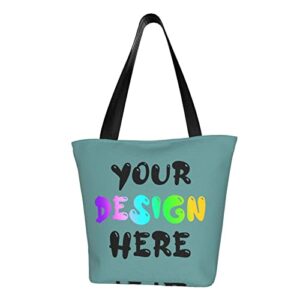 Custom Tote Bag Add Your Photo Image Personalized Shoulder Bags Custom Handbag For Women Teacher For Travel Shopping Personalized Gifts