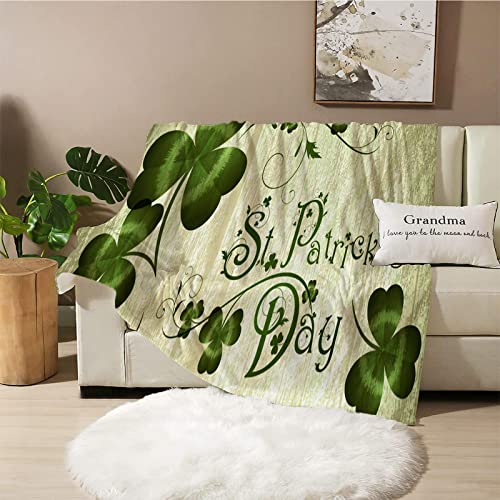 Blankets St. Patrick's Day Soft Blanket Lightweight Plush Fluffy Cozy Smooth Flannel Elegant Throw Blanket Perfect for Bed, Sofa and Travel - 60"x80"/150x200cm