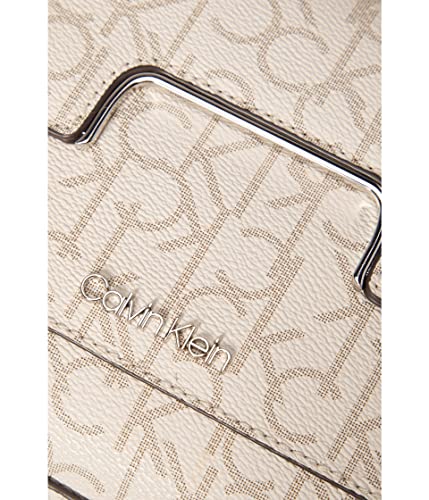 Calvin Klein Monogram Flap Crossbody Vanilla/Khaki/Modern Taupe One Size