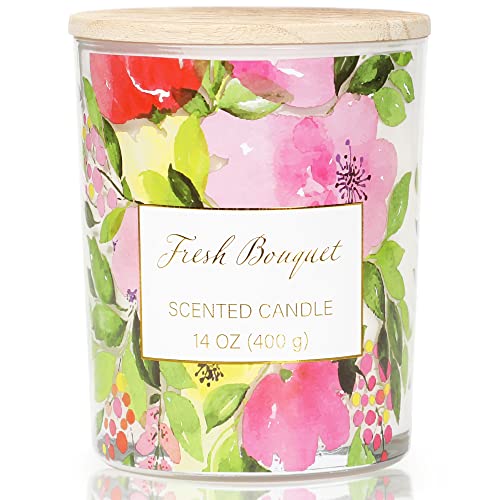 Spring Candle Gardenias Scented Large Candle Gift 2 Wick, 14oz