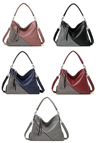 Women Shiny Rhinestone PU Leather Totes Hobo Bag Vintage Fashion Large Shoulder Bags Satchel Crossbody Bag