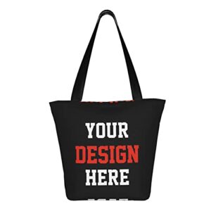 custom tote bag personalized shoulder bags custom handbag for women design photo text teacher for travel shopping personalized gifts
