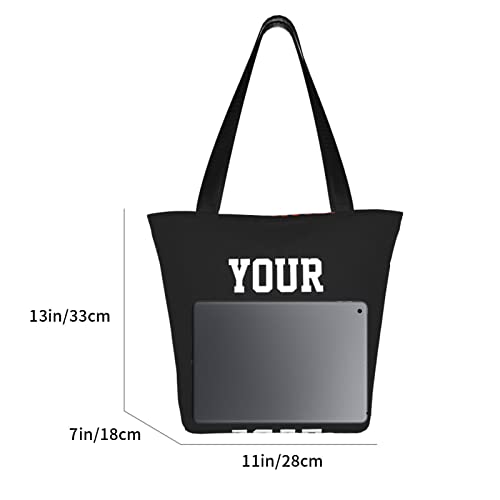 Custom Tote Bag Personalized Shoulder Bags Custom Handbag For Women Design Photo Text Teacher For Travel Shopping Personalized Gifts