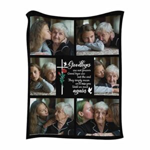 artsadd custom sympathy blanket with memorial photos, we’ll miss you blanket personalized in loving memory throw blanket sympathy gifts remembrance gift for loss of loved one pet 60×80