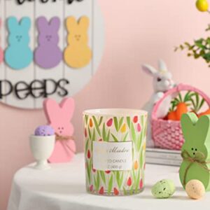 Spring Tulip Scented Candle Gifts Easter Large Candle Soy Wax 14oz Candle Gift (Spring)