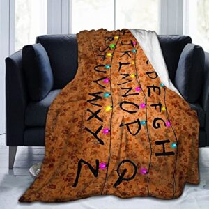 MLLOGBO Christmas Alphabet Blanket Throw Blanket Flannel Blankets Couch Sofa Living Room Bedding for Boys Adults Gifts 50"X40"
