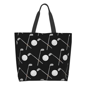 asyg golf bag, golf ball print sling bag, cute golf print pattern tote bag for women men girls boys