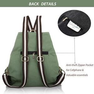 Women Canvas Backpack Daypack Casual Shoulder Bag, Vintage Heavy-duty Anti-theft Travel Backpack