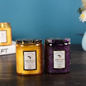 Luxury Scented Candles 2 Packs for Home Scented, 100% Soy Wax, Contains Two Kinds of Candles, Lavender and Vanilla, Gifts for Women Mother and Friends