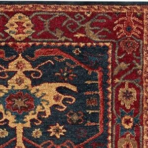 Naz Carpet Handmade Traditional Woolen Persian Rugs for liviing Room,Bedroom and Hall (Color D.Blue 6x9 Feet)