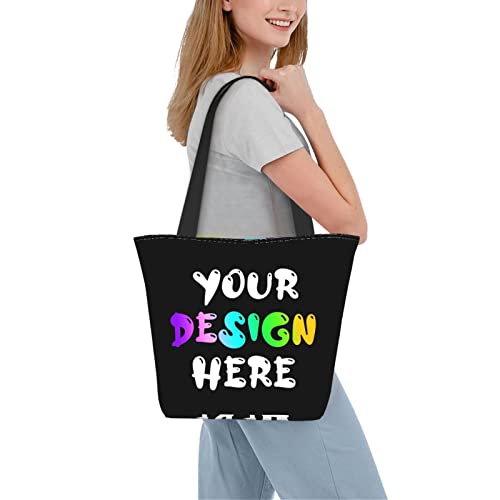 Custom Tote Bag Personalized Shoulder Bags Design Photo Text Custom Handbag For Women Teacher For Travel Shopping Personalized Gifts