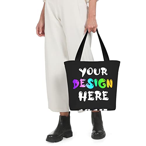 Custom Tote Bag Personalized Shoulder Bags Design Photo Text Custom Handbag For Women Teacher For Travel Shopping Personalized Gifts