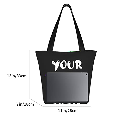 Custom Tote Bag Personalized Shoulder Bags Design Photo Text Custom Handbag For Women Teacher For Travel Shopping Personalized Gifts