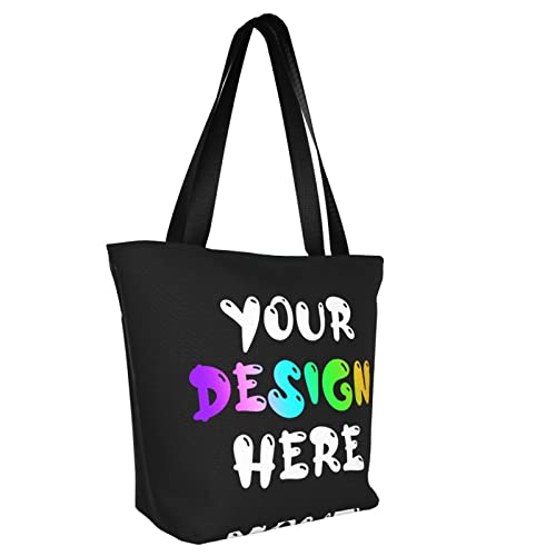 Custom Tote Bag Personalized Shoulder Bags Design Photo Text Custom Handbag For Women Teacher For Travel Shopping Personalized Gifts