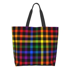 asyg cute rainbow lgbt gay pride women tote bag large shoulder bag top handle handbag for shopping, work, travel