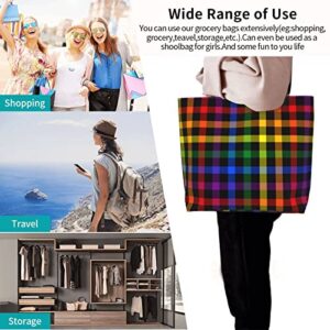 ASYG Cute Rainbow LGBT Gay Pride Women Tote Bag Large Shoulder Bag Top Handle Handbag For Shopping, Work, Travel