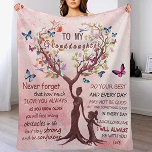 birthday gifts for granddaughter,granddaughter birthday gifts from grandma,granddaughter blanket gifts for christmas birthday wedding anniversary graduation valentine for my granddaughter 50″x60″