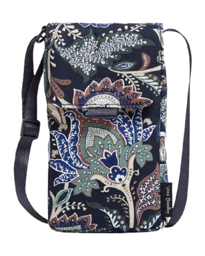 Vera Bradley Womens Utility Cellphone Crossbody in Java Navy Camo