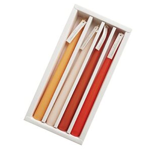 4 pcs citrus scented taper candles gradient orange candlesticks smokeless candle colorful long candles 10 inch for christmas wedding festival home decor