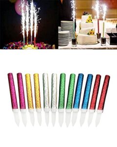 12 pcs birthday party cake decorations, for birthday candles bottle service restaurant wedding various performances