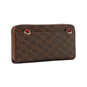 Karl Lagerfeld Paris Wallet On String Brown Combo One Size