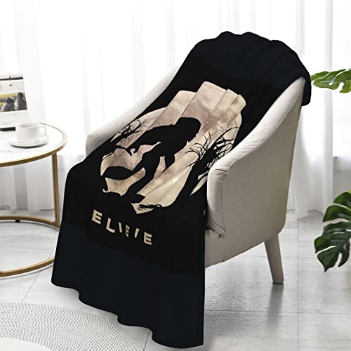 Funny Bigfoot Sasquatch Full Moon Fleece Blanket - All Season 300GSM Lightweight Plush Fuzzy Cozy Soft Flannel Throw Blanket for Bed Sofa Couch Travel Camping 30x50 inches