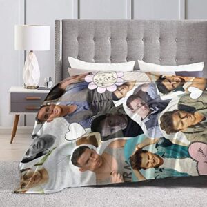 Channing Tatum Collage Blanket Ultra-Soft Micro Fleece Lightweight Warm Throw Blanket Suitable for Bedrooms Sofa and Travel Air Conditioning