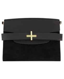 zac posen brigette belted clutch, black