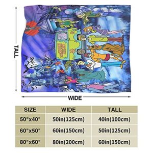 Cartoon Blanket, 50"x40" Ultra-Soft Flannel Throw Blanket ,Teens Adults Birthday Gifts Blanket for Couch Sofa Bed -1