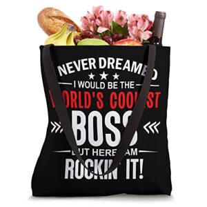 Cool Boss Decor,Best Boss,Worlds Greatest Boss,Coolest Boss Tote Bag