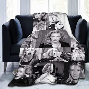 cate blanchett collage blanket ultra-soft micro fleece lightweight warm throw blanket suitable for bedrooms sofa and travel air conditioning
