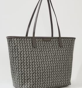 Tory Burch Women's Ever-Ready Tote, Zinc, Grey, Print, One Size