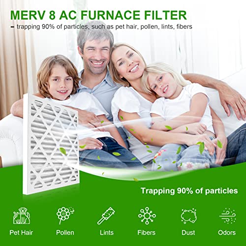 Anycore 10x10x1 AC Furnace Air Filter, 6 Pack MPR 600 MERV 8 Pleated HVAC AC Filter (exact dimensions 9.81x9.81x0.81 inch)