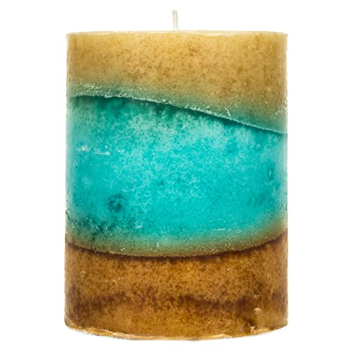 Beach House 3-Layer Mottled Pillar Candle