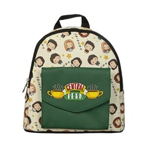 Friends TV Television Show Central Perk Chibi Characters Allover Print Womens Double Strap Shoulder Bag Purse