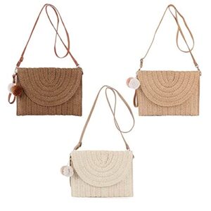 crossbody bags for women summer beach bag handbag pompon envelope purse wallet shoulder casual fashion messenger bag