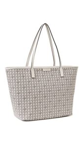 tory burch women’s ever-ready tote, new ivory, off white, print, grey, one size