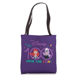 disney 100 anniversary the little mermaid join the fun d100 tote bag