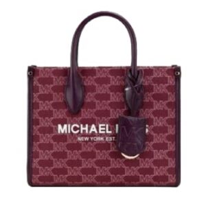 Michael Kors Mirella Logo Tote Crossbody Bag size Small (Mulberry Multi)