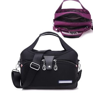 large-capacity waterproof and anti-theft fashion handbag, multipurpose travel adjustable crossbody shoulder backpack (black)