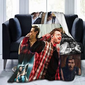 morgan wallen collage blanket, soft throw blanket singer merchandise fan gift soft breathable lightweight flannel blanket for home living decor sofa couch bed bedroom 50×40 in