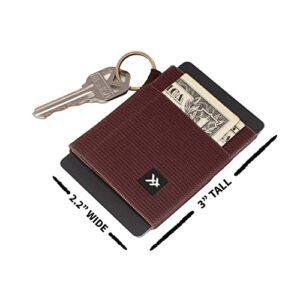 Thread Wallets Slim Minimalist Elastic Wallet for Men & Women | Small Credit Card Holder for Front Pocket (Chocolate)