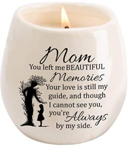 mom memorial candle| memorial gift sympathy gift for daughter loss of mother| in loving memory of mother in heaven, daughter remembers mother soy wax candle jar tnc2
