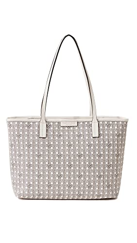 Tory Burch Women's Ever-Ready Small Tote, New Ivory, Off White, Grey, Print, One Size