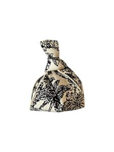 verdusa women’s printed crochet hobo handbag satchel bag mini purse white black one-size