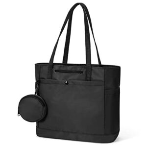 tote bag for women nylon fabric cute tote bag aesthetic hobo bag shoulder bag hobo handbag (black)