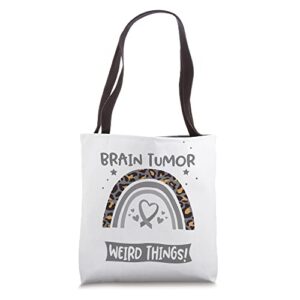 i have brain tumor i am allowed to do weird things! tote bag