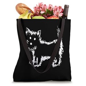 Cute Terrier Dog Sketch Tote Bag