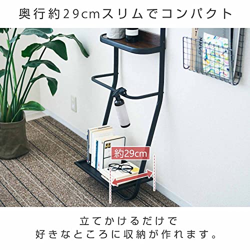 Doshisha Hanger Rack, Wall Rack, Wall Storage, Slim, Width 15.7 inches (40 cm), Stylish, Shelf, Entryway Storage, White